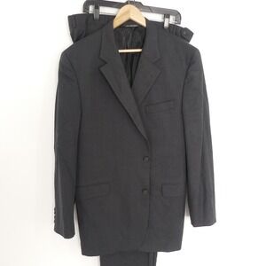 Jack Victor 2-Piece Wool Suit Charcoal Gray Vince Ct 46L 38x32